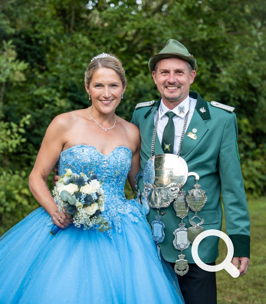 Königspaar  König Michael Schröder  mit Königin Daniela Schröder  (Ehefrau)